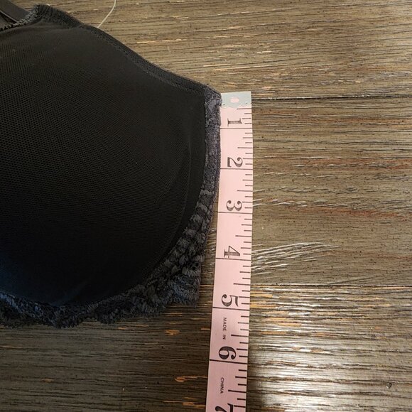 Natori Feathers Contour Underwire Plunge Black 34DDD - Picture 5 of 11